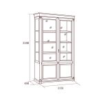 Шкаф для книг двухдверный Lorenzo вишня