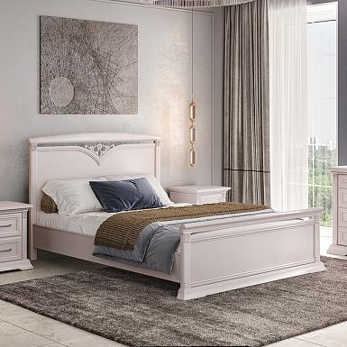 Кровать Лоренцо с н/с, 1600х2000, пудра