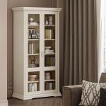 Шкаф для книг двухдверный стекло Lorenzo вуаль