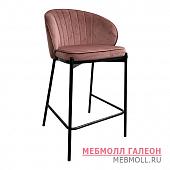 Полубарный стул на металлокаркасе с мягким сидением розовый (арт 11531)