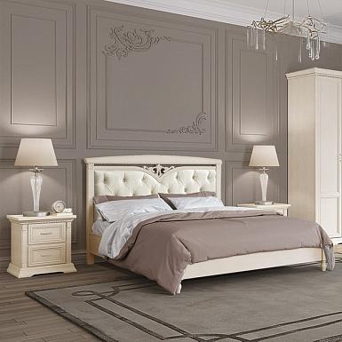 Кровать Лоренцо 1800х2000 с мягким элементом, без н/с, цвет вуаль