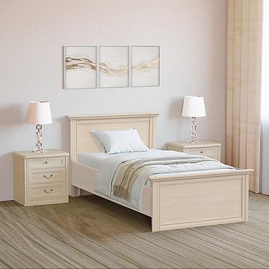 Кровать (900х2000) с н/с Екатерина, крем