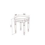 Банкетка квадратная Лоренцо, дуб сторсанд Банкетка квадратная Лоренцо, дуб сторсанд