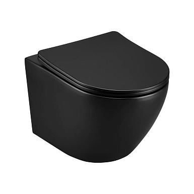 Унитаз подвесной безободковый Calypso CS46EP-MB черный