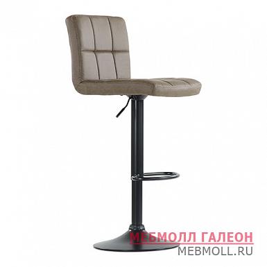 Барный стул ножки черные с мягким сидением коричневый регулируемый (арт 6501)
