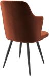 Стул поворотный FREDDY-R 1, ЧЕРНЫЙ/TERRACOTTA LUX D15
