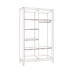 Шкаф Modena 2-х дверный с зеркалами, орех Мокко