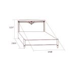 Кровать Лоренцо без н/с, 1600х2000, пудра