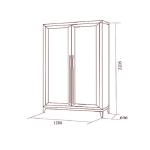 Шкаф Modena 2-х дверный без зеркал, орех Мокко