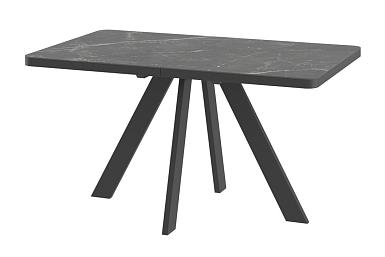 Стол BOBY RADIAL-140(180)x85, STONE BLACK ST CER/ЧЕРНЫЙ 