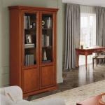 Шкаф для книг двухдверный Lorenzo вишня