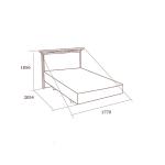 Кровать Лоренцо без н/с, 1600х2000, дуб сторсанд Кровать Лоренцо без н/с, 1600х2000, дуб сторсанд
