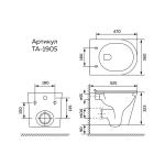 Унитаз подвесной TONI ARTI Forli с сиденьем с микролифтом Унитаз подвесной TONI ARTI Forli с сиденьем с микролифтом