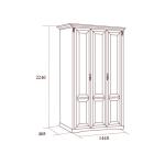 Шкаф 3-х дверный для прихожей, Джоконда крем