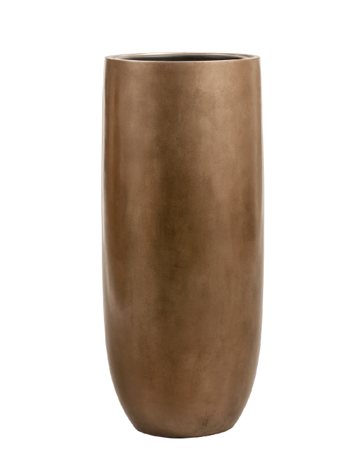 Кашпо дизайн-конус, белое золото