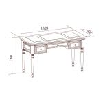 Стол письменный бестумбовый Lorenzo вуаль