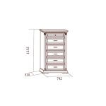 Комод К-6 Лоренцо, пудра Комод К-6 Лоренцо, пудра