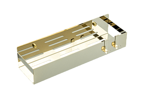 Полка подвесная + 2 крючка BOHEME UNO GOLD, золото глягнец, 10965-G