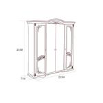 Шкаф Флориана 4-х дверный без зеркал, беж