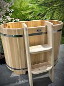 Овальная купель из кедра