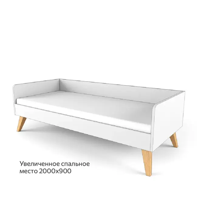 Кровать большая на ножках «2+2»