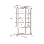 Шкаф для книг двухдверный Lorenzo вуаль