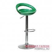 Барный стул металлический ножки хром зеленый регулируемый (арт 6520)