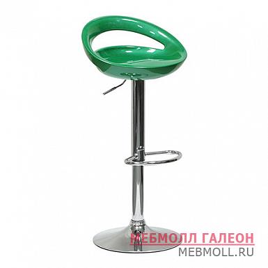 Барный стул металлический ножки хром зеленый регулируемый (арт 6520)