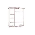 Шкаф Флориана 3-х дверный с зеркалами, беж Шкаф Флориана 3-х дверный с зеркалами, беж