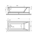 Акриловая ванна TONI ARTI Modena PL 170x70