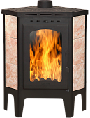 Печь-камин ЭкоКамин Бавария угловая с плитой