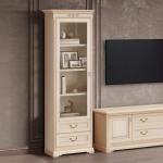 Шкаф 1-дверный с щитовыми полками Joconda крем