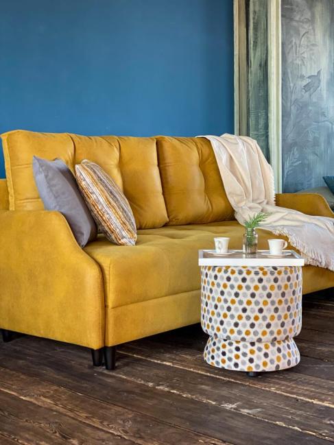 Диван Скандинавия, горчичный