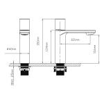 Смеситель для раковины Vogue VBF-4V3BG, брашированное золото