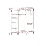 Шкаф Престиж 3-х дверный без зеркал, беж Шкаф Престиж 3-х дверный без зеркал, беж