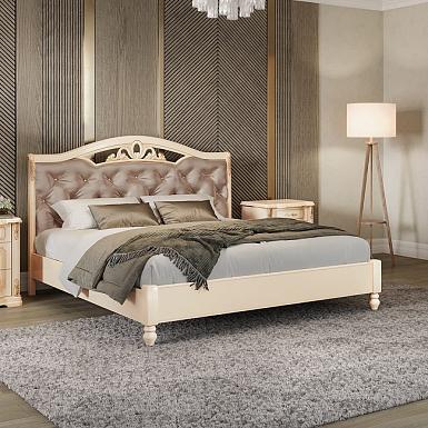 Кровать Флориана без н/с с мягким элементом, 1800х2000, беж