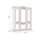 Шкаф Флориана 3-х дверный без зеркал, беж Шкаф Флориана 3-х дверный без зеркал, беж