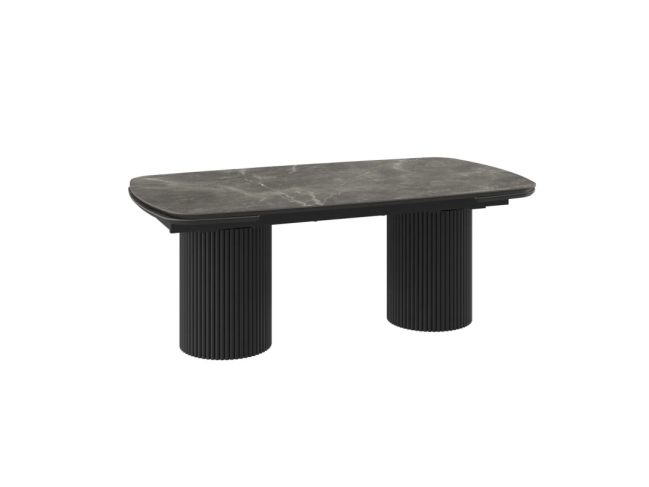 Стол Askar Slide-230, (40+40)x115, Bayona Grey Premium Cer/черный