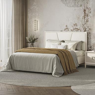 Кровать двойная с мягким элементом, без н/с 1600х2000 Modena, дуб сатин