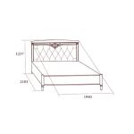 Кровать Лоренцо без н/с, 1800х2000, пудра