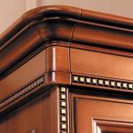 Шкаф 1-дв. с зеркалом для посуды, Джоконда орех