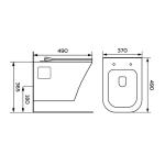 Унитаз подвесной TONI ARTI Lamoli с сиденьем с микролифтом