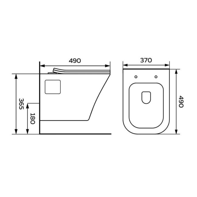 Унитаз подвесной TONI ARTI Lamoli с сиденьем с микролифтом