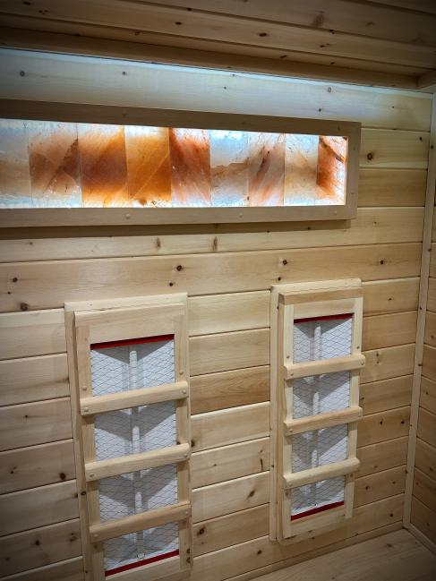Трёхместная ИК сауна из кедра с керамическим нагревателем 