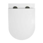 Унитаз подвесной TONI ARTI ESTETICA Milano со смывом торнадо, с микролифтом, накладка gun metal Унитаз подвесной TONI ARTI ESTETICA Milano со смывом торнадо, с микролифтом, накладка gun metal