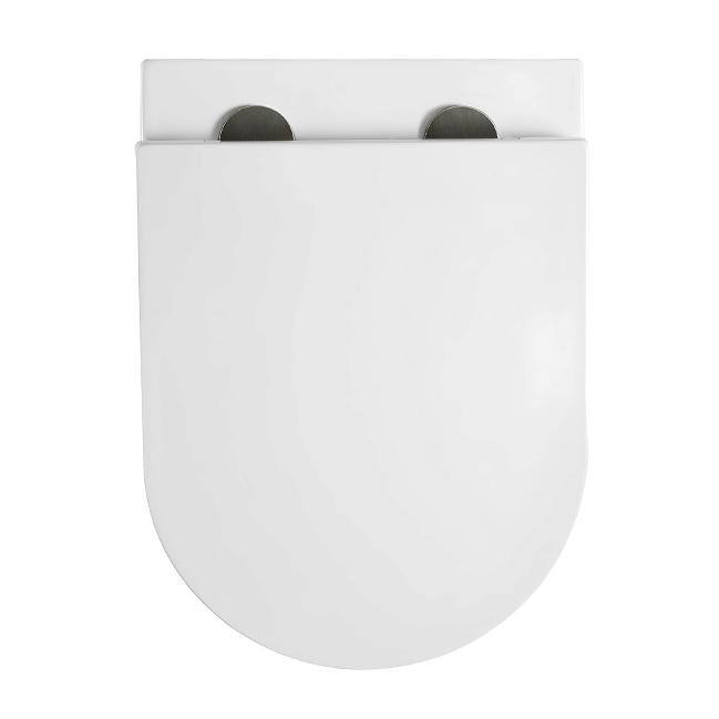 Унитаз подвесной TONI ARTI ESTETICA Milano со смывом торнадо, с микролифтом, накладка gun metal