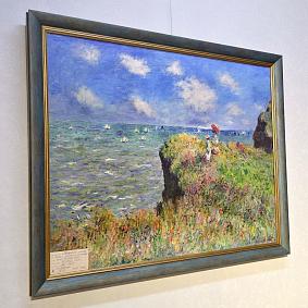 Репродукция на плакарде. Прогулка к мысу. Клод Моне. 72х56