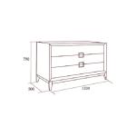 Комод Modena, дуб сатин