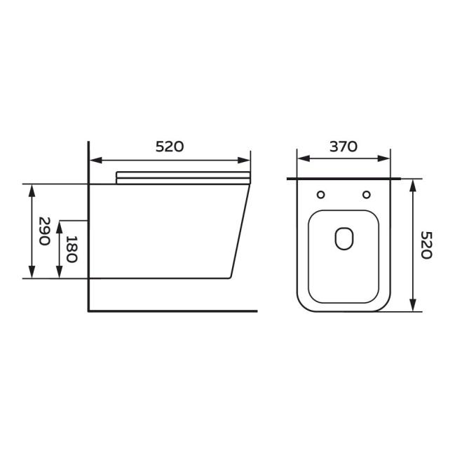 Унитаз подвесной TONI ARTI Noche с сиденьем с микролифтом