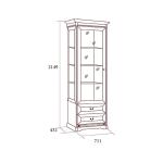 Шкаф 1-дв. с зеркалом для посуды, Джоконда орех